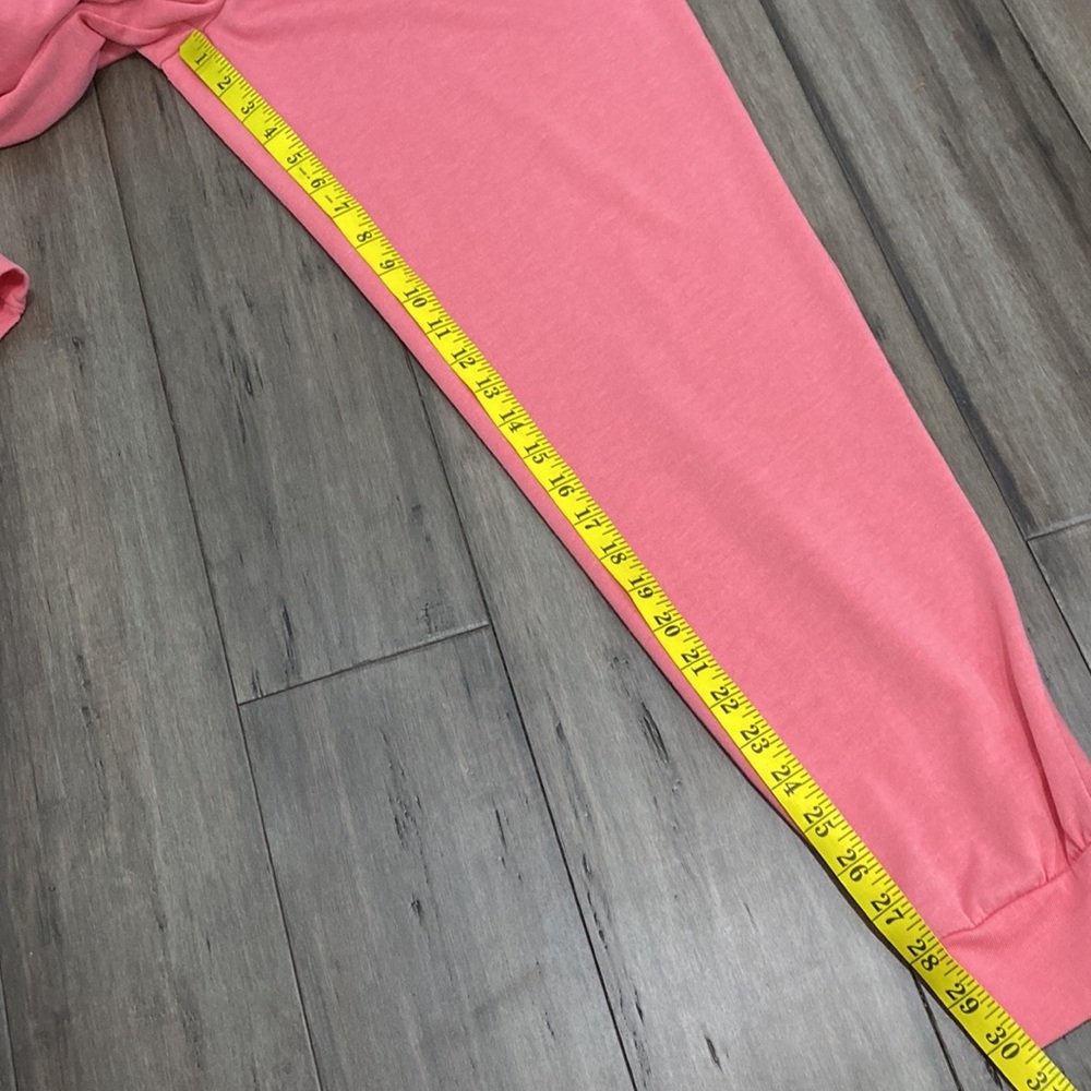 PJ Salvage Women's Large Pink‎ Coral Lounge Pajama Jogger Romper Jumpsuit - Picture 11 of 11
